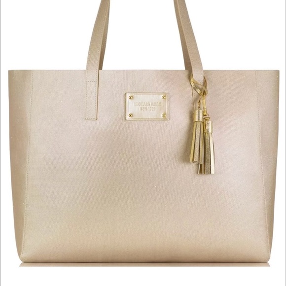 michael kors gold tote